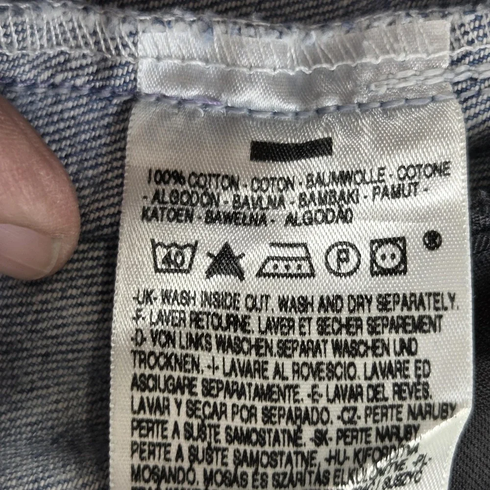 Vintage Levis Engineered Jeans Mens 33x32 Blue Twisted Button Fly Light Wash